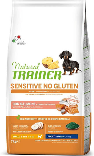 Natural Trainer 7kg Trockenfutter für erwachsene Hunde kleiner Rassen mit Lachs