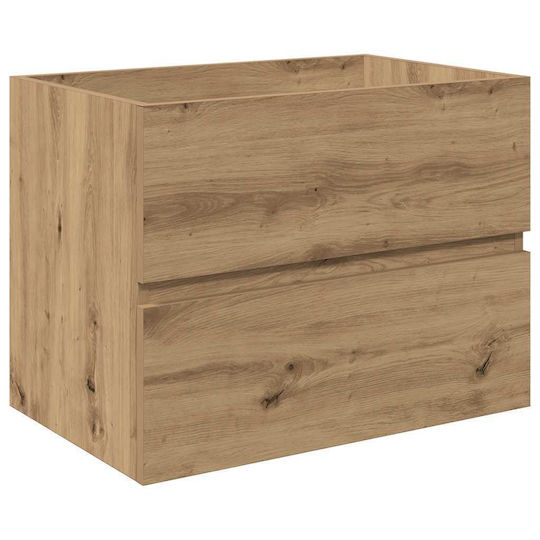 vidaXL Countertop with Sink L60xW38.5xH45cm Artisan Oak