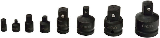 KB Global Căpăcei Pneumatic - Pneumatic Hexagonali cu Patrat de Prindere 1/2" Set 8buc