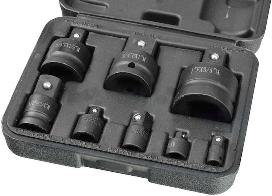 KB Global Căpăcei Pneumatic - Pneumatic Hexagonali cu Patrat de Prindere 1/2" Set 8buc