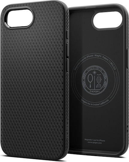 Spigen Liquid Air Заден Калъф Силиконов 0.3mm Черен (iPhone 17e / 16e)