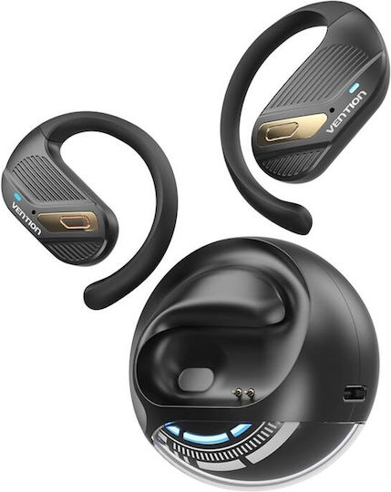 Vention OpenBeat O12 Отворено ухо Bluetooth хендсфри Слушалки с Устойчивост на Пот и Кутийка за Зареждане Черен