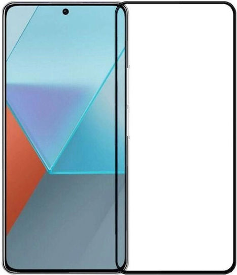 Full Cover Full Glue Screen Protector Glass for Xiaomi Redmi 13 Black