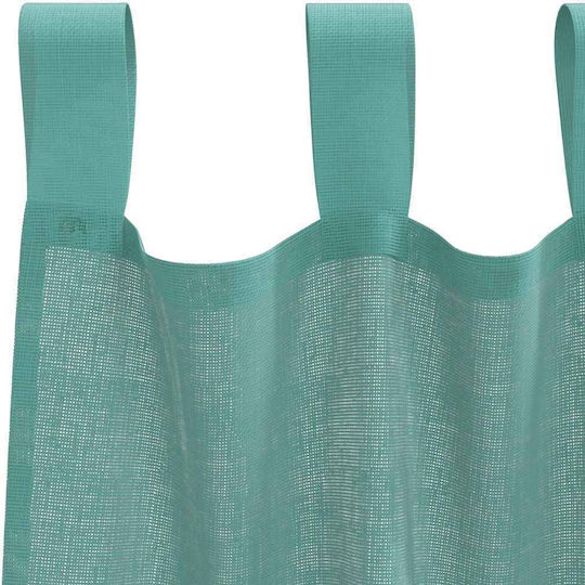 vidaXL Set Curtains with Tab Top Voile Turquoise 140x260cm