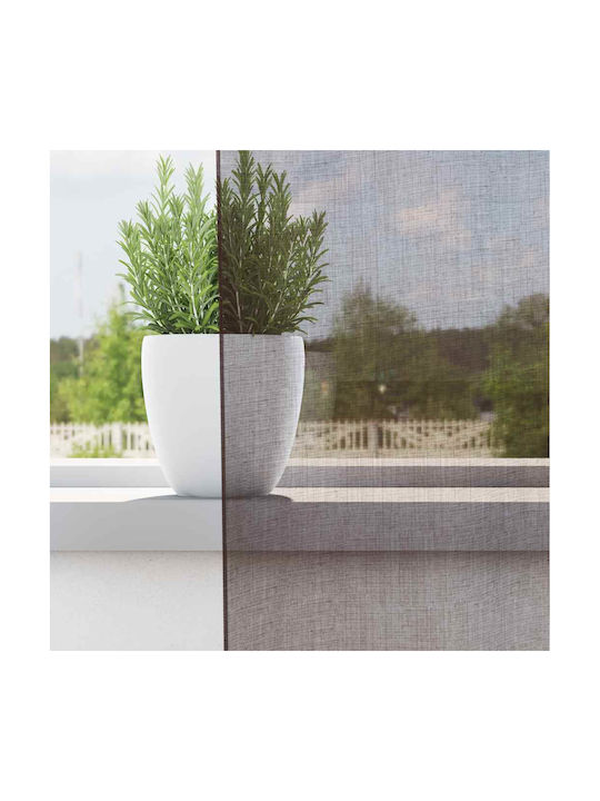 vidaXL Set Perdele Fereastră Cu Capse Maro 140x175cm