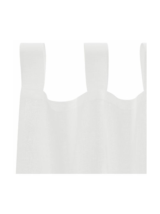 vidaXL Set Curtains Window with Tab Top White 140x260cm