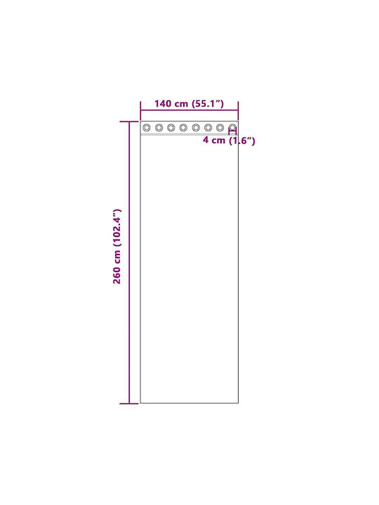 vidaXL Σετ Κουρτίνες με Τρουκς Πράσινες 140x260εκ.