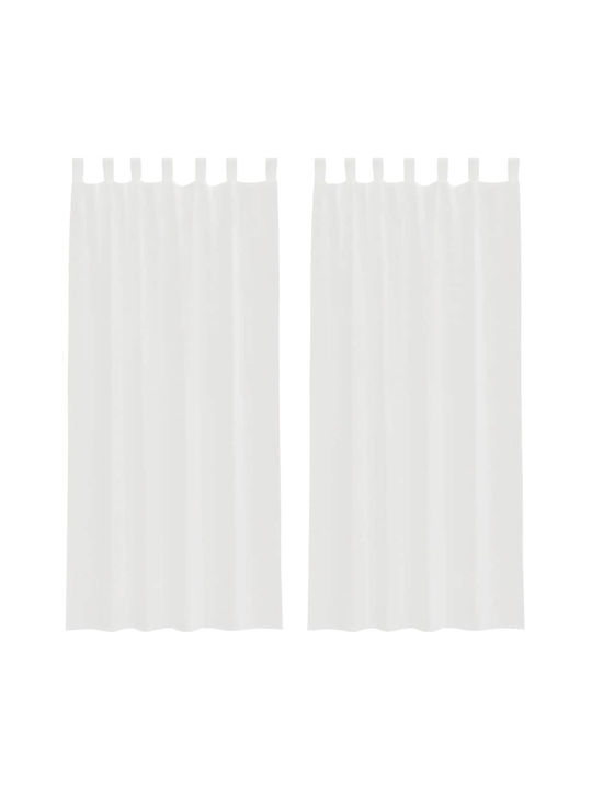 vidaXL vidaXL Window Curtain Set with Tab Top White 140x245cm