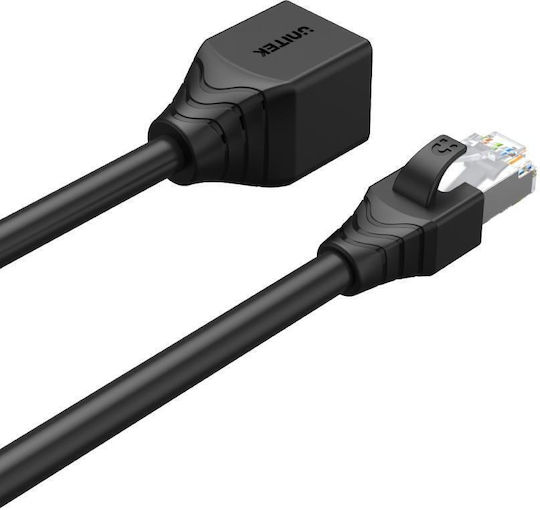 Unitek U/FTP (STP) Cat.6 (Gigabit) Καλώδιο Δικτύου Ethernet 0.5m Μαύρο