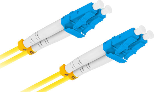 Lanberg Καλώδιο Οπτικής Ίνας LC/UPC-LC/UPC 5m Κίτρινο