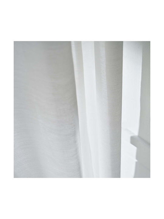 Gofis Home Κουρτίνα με Τρέσα Renata Λευκή 140x280εκ.