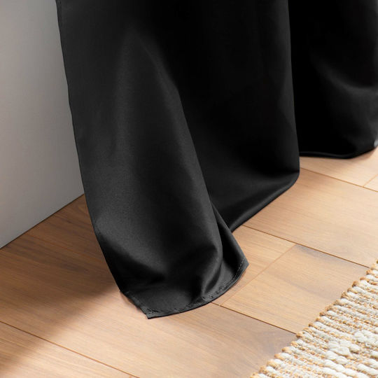 Perdea cu Capse L-c Absolu Neagră 140x260 cm