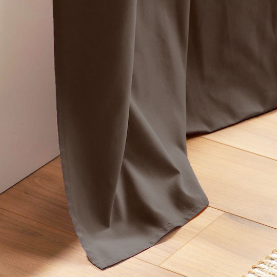 Douceur d'Intérieur Curtain with Grommet L-c Panama Gray 140x240cm