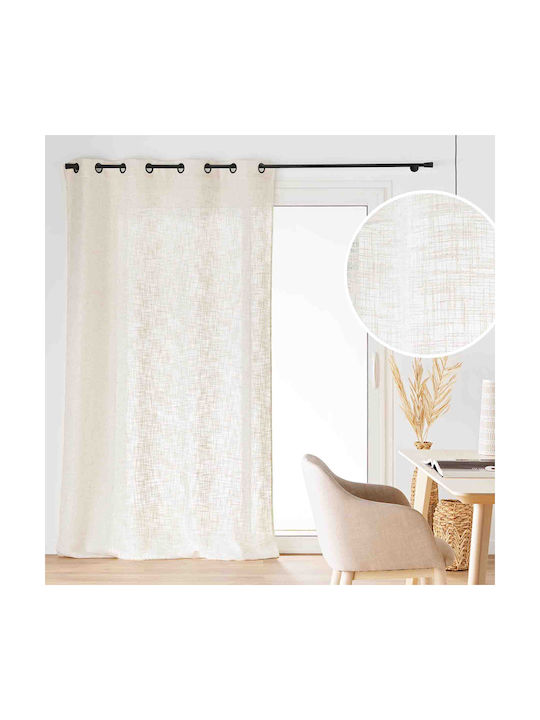 Atmosphera Perdea Cu Capse Linen Effect Ecru 140x260cm