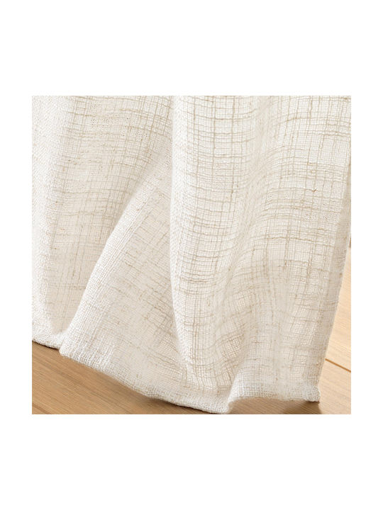 Atmosphera Perdea Cu Capse Linen Effect Ecru 140x260cm