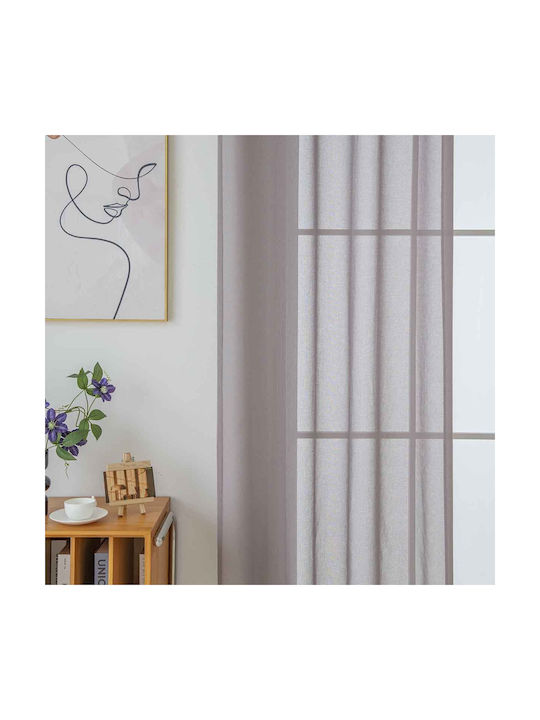 Beauty Home Завеса с Копчета Sharp Art 8448 Лилав 8448-Amethyst 140x270бр