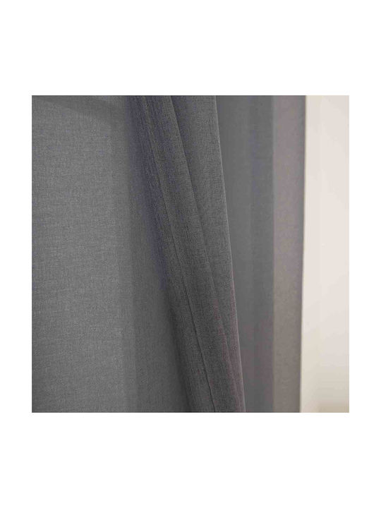 Beauty Home Curtain with Grommet Sharp Art 8448 Gray 8448-Stone 140x270cm