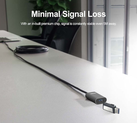 Unitek USB 3.1 Cable USB-C male - USB-A female Black 5m (U304A)