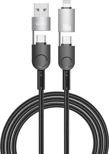 Wiwu USB 2.0 Cable USB-C Male - USB-A 100W PD Black 1.2m