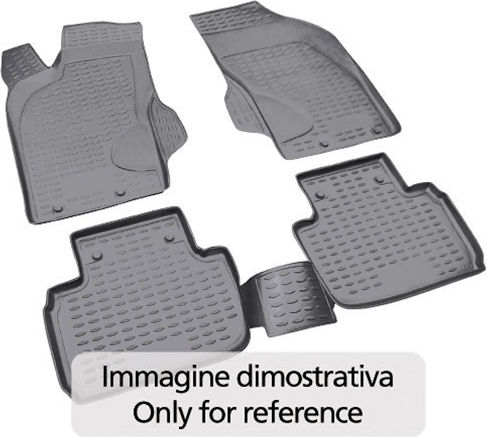 Novline Set of Front and Rear Mats 4pcs Tray Type for Ford Kuga 2013-2019 Gray