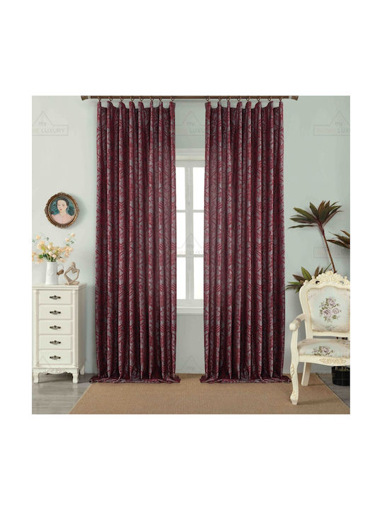 Homeone Burgundy Pencil Pleat Curtain 270x285cm
