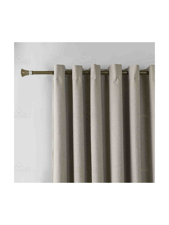 Lucktora Curtain with Grommets Beige 270x265cm