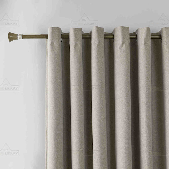 Lucktora Lucktora Vorhänge mit Grommets Beigefarben 270x265cm