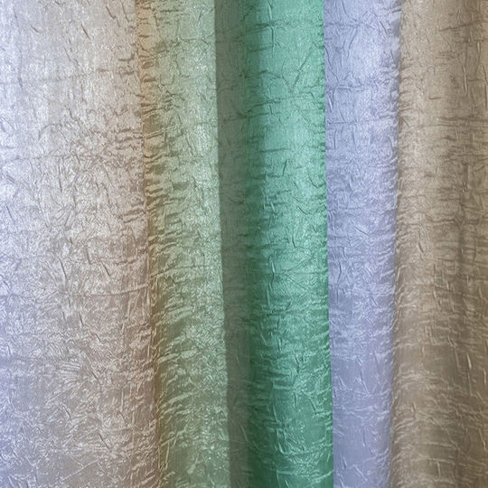 Viopros Vorhang mit Bleistiftfalten Blau 140x270cm