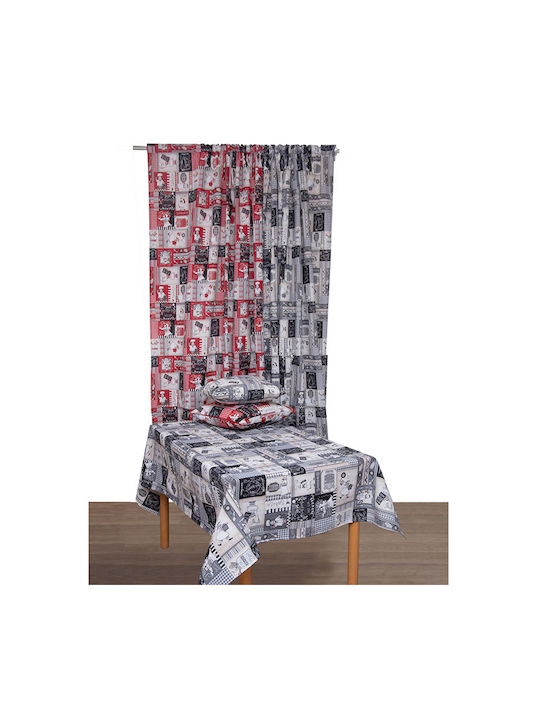 Viopros Curtain With Pencil Pleat Gray 140x270cm