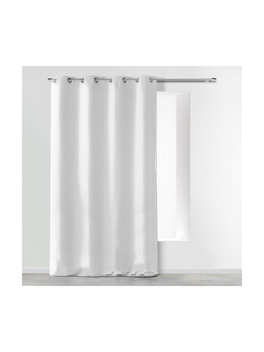Douceur d'Intérieur Κουρτίνα με Τρουκς L-c Absolu Λευκή 140x260εκ.