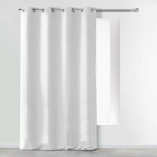 Douceur d'Intérieur Κουρτίνα με Τρουκς L-c Absolu Λευκή 140x260εκ.