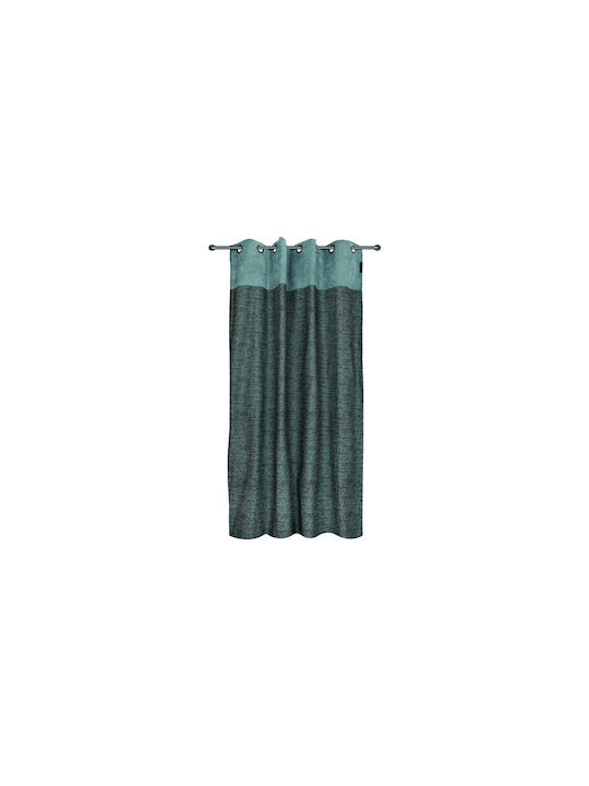 Pierre Cardin Vorhang mit Grommet Sauvage Blue 140x270cm