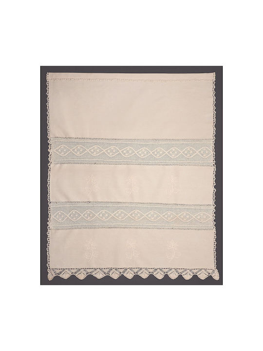 Silk Fashion Curtain with Tunnel NT1-2 Ecru 140x260cm