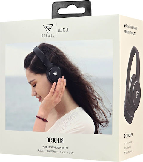 Doqaus Design 3 Fără fir / Cu fir Over Ear Căști cu 65 ore de Funcționare Negre