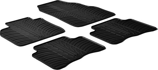 Gledring Σετ Μπροστινά και Πίσω Πατάκια 4τμχ για Renault Scenic 2003-2009 Μαύρα