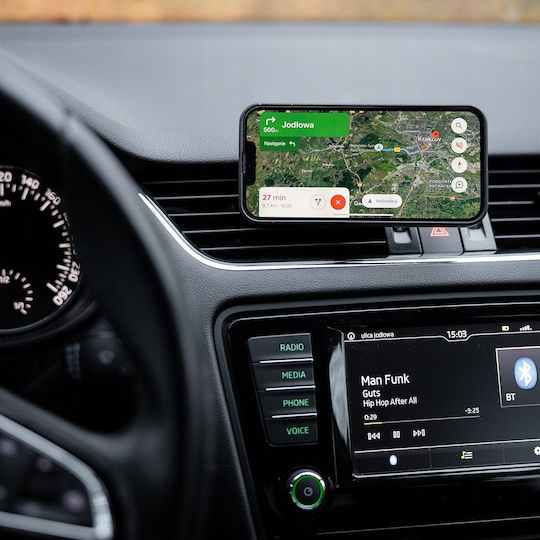 Spacecase Sc02 Magnetic Air Vent Car Holder - Магнитен държач за мобилни телефони / смартфони във вентилационната система на автомобила - черен (5905123421532) 118778