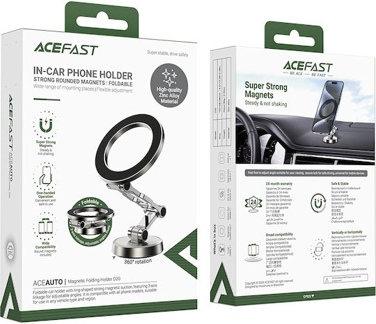 Acefast Car Mobile Mount with Magnet Silver