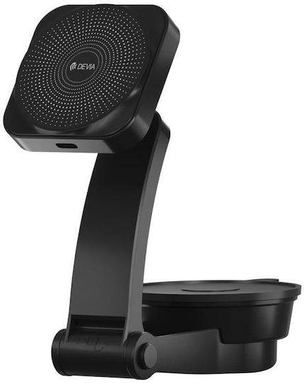 Devia Car Mobile Mount with Magnet and Wireless Charging Black