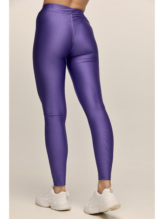 Frauen Leggings Glänzend Purple