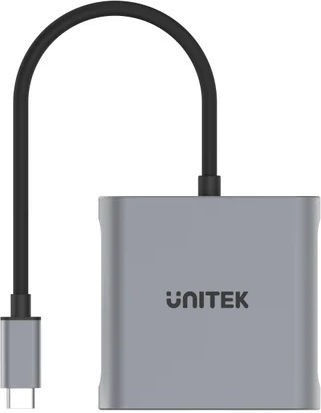 Unitek Konverter USB-C / HDMI / DisplayPort / Thunderbolt / Thunderbolt 3 männlich zu USB-C / HDMI / DisplayPort / Thunderbolt / Thunderbolt 3 weiblich Blau 1Stück V1404A