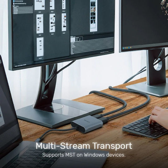 Unitek Konverter USB-C / HDMI / DisplayPort / Thunderbolt / Thunderbolt 3 männlich zu USB-C / HDMI / DisplayPort / Thunderbolt / Thunderbolt 3 weiblich Blau 1Stück V1404A