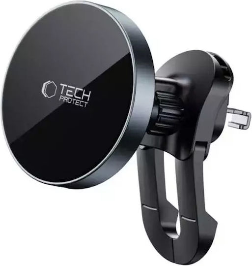 Tech-Protect Mm15w-v5 Βάση Κινητού Αυτοκινήτου με Μαγνήτη και Ασύρματη Φόρτιση MagSafe Μαύρη