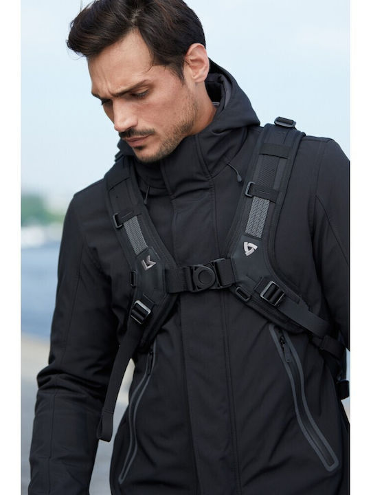 Rev'IT Trafalgar H2O Winter Men's Motorcycle Jacket Softshell Waterproof Black