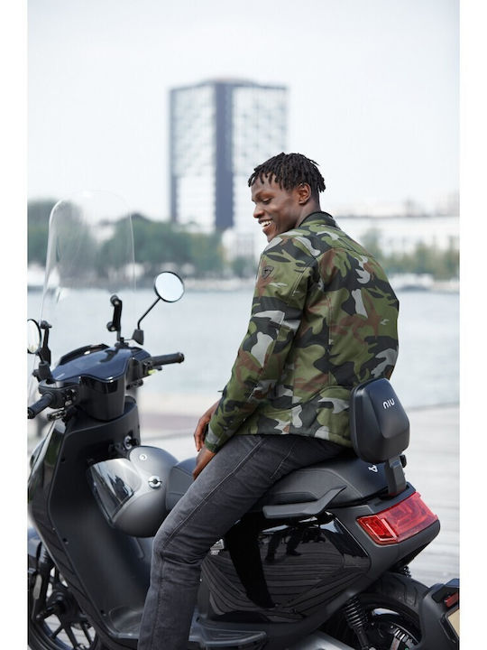 Rev'IT Shade H2O Winter Herren Motorradjacke Wasserdicht Camo Light Grey