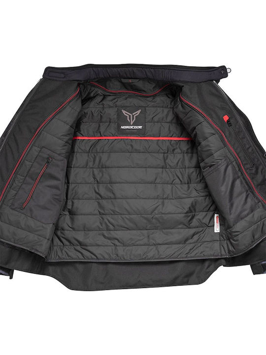 Force Bărbătesc Geacă de motocicletă 4 Sezoane Waterproof Negru/gri
