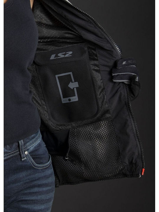 LS2 Alba Summer Men's Motorcycle Jacket Black