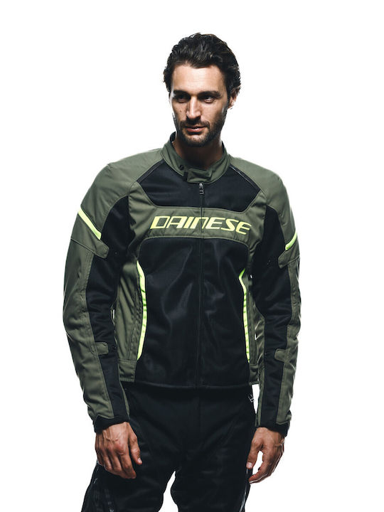Dainese Air Frame 3 Sommer Herren Motorradjacke Army Green Black Fluo Yellow