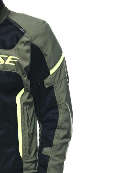 Dainese Air Frame 3 Sommer Herren Motorradjacke Army Green Black Fluo Yellow