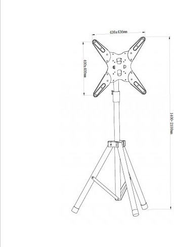 Techly ICA-TR17T1 Βάση Τηλεόρασης Δαπέδου έως 60" και 35kg
