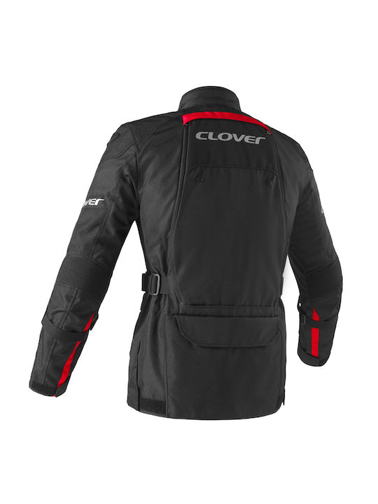 Jacke Touring Clover Dakar-2 Wp 1735 N/n Schwarz Rot Jacke Touring Clover Dakar-2 Wp 1735 N/n Schwarz Rot